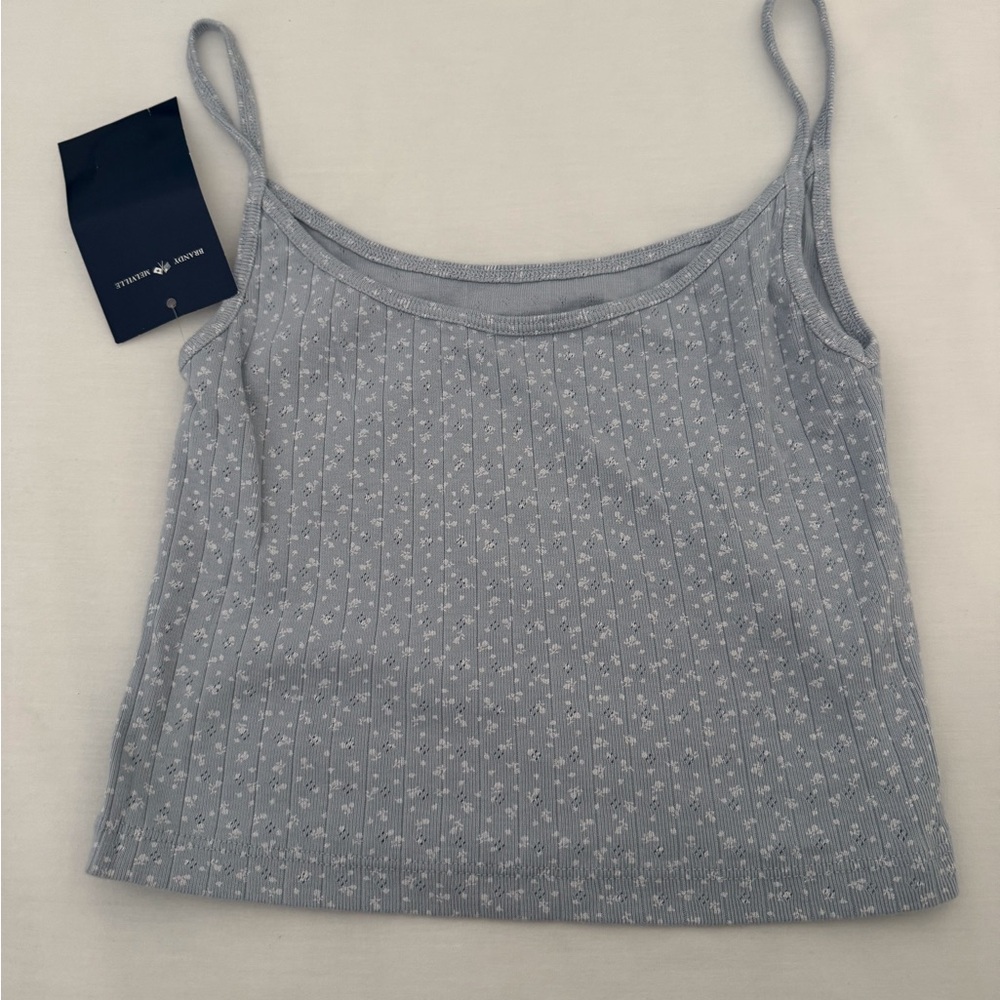 Brandy Melville blue floral singlet